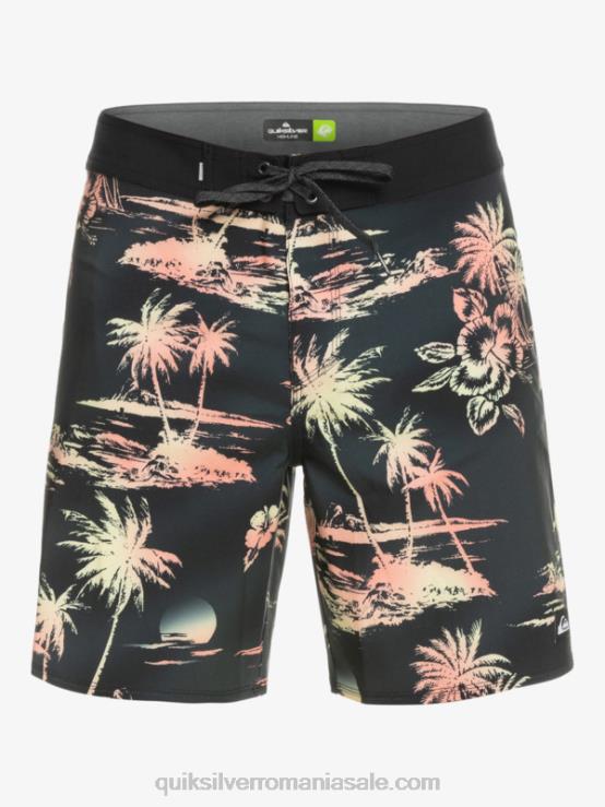 negru surfsilk qs 69 18 boardshorts XT6B243 bărbați Quiksilver