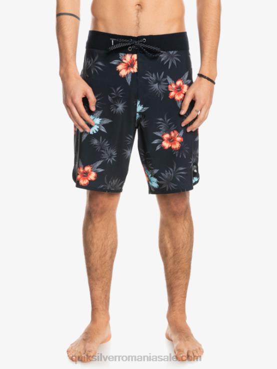 negru surfsilk scallop 19 boardshorts XT6B1496 bărbați Quiksilver