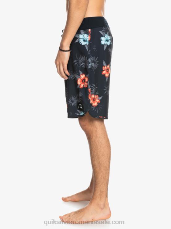 negru surfsilk scallop 19 boardshorts XT6B1496 bărbați Quiksilver
