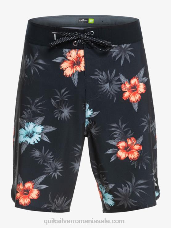 negru surfsilk scallop 19 boardshorts XT6B1496 bărbați Quiksilver