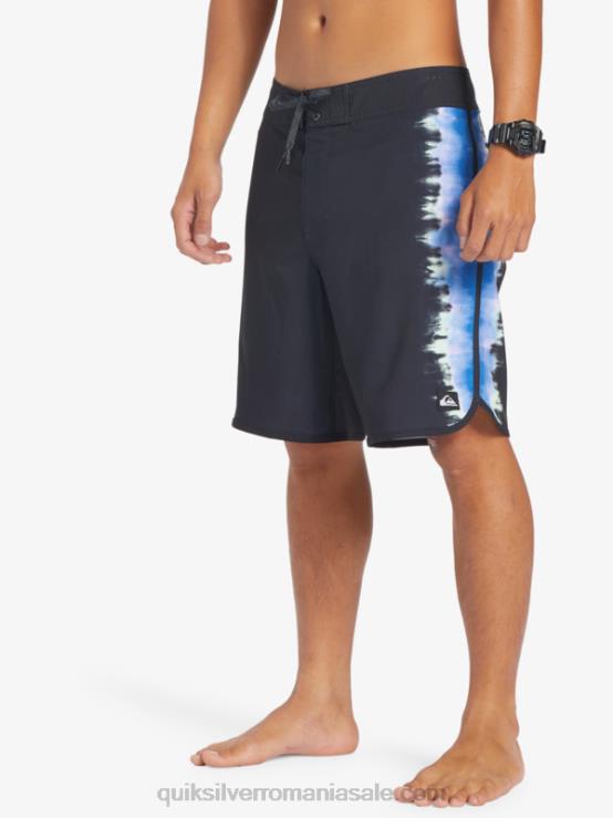 negru surfsilk scallop 19 boardshorts XT6B216 bărbați Quiksilver
