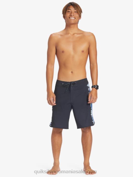 negru surfsilk scallop 19 boardshorts XT6B216 bărbați Quiksilver