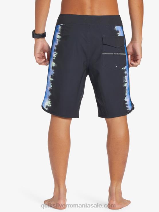 negru surfsilk scallop 19 boardshorts XT6B216 bărbați Quiksilver