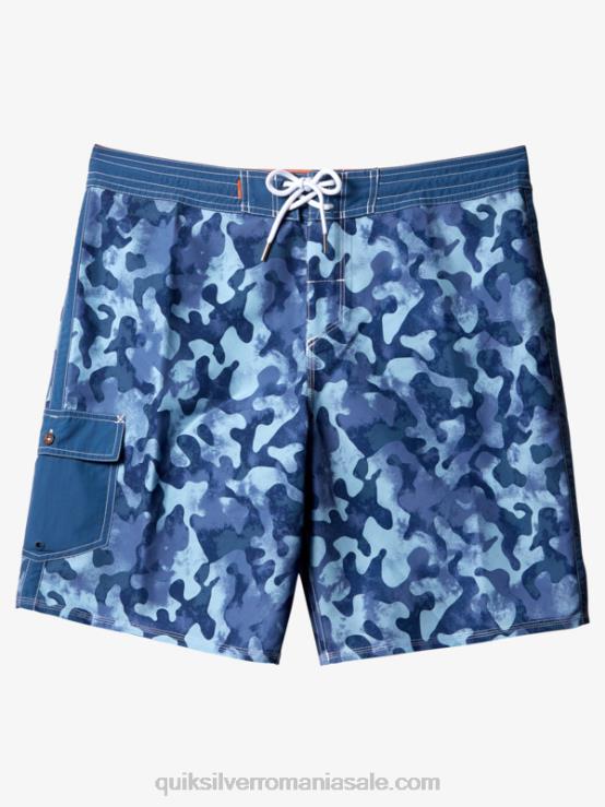 însemnul albastru întoarcere înapoi boardshorts waterman throwback camo 19 XT6B536 bărbați Quiksilver