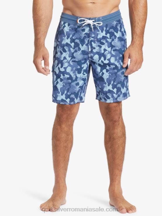 însemnul albastru întoarcere înapoi boardshorts waterman throwback camo 19 XT6B536 bărbați Quiksilver