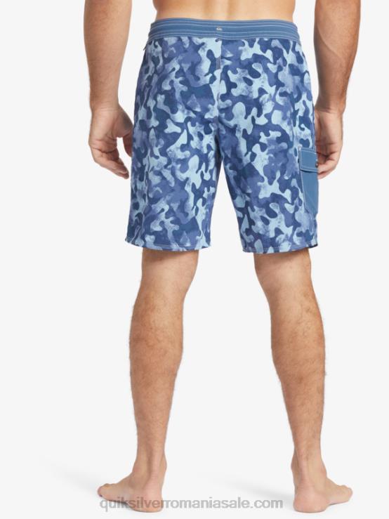 însemnul albastru întoarcere înapoi boardshorts waterman throwback camo 19 XT6B536 bărbați Quiksilver
