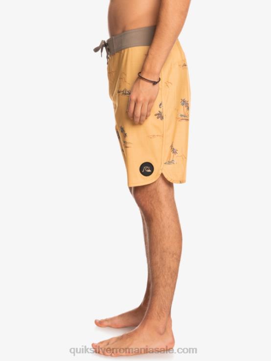 ocru surfsilk scallop 19 boardshorts XT6B1497 bărbați Quiksilver