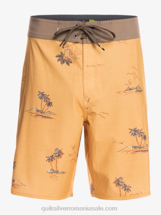 ocru surfsilk scallop 19 boardshorts XT6B1497 bărbați Quiksilver