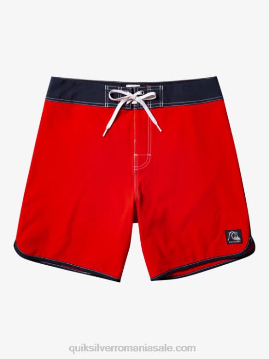 rosu cu risc ridicat original scallop 18 boardshorts XT6B87 bărbați Quiksilver
