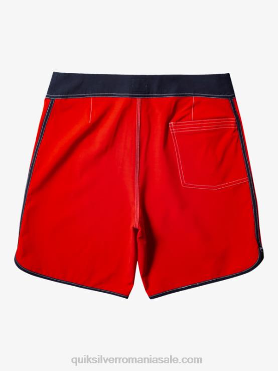 rosu cu risc ridicat original scallop 18 boardshorts XT6B87 bărbați Quiksilver