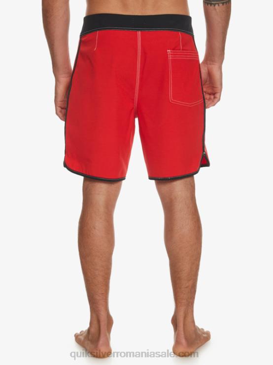 rosu cu risc ridicat original scallop 18 boardshorts XT6B87 bărbați Quiksilver
