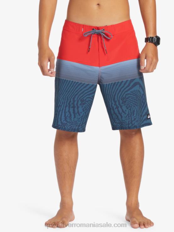 rosu cu risc ridicat surfsilk panel 20 boardshorts XT6B132 bărbați Quiksilver