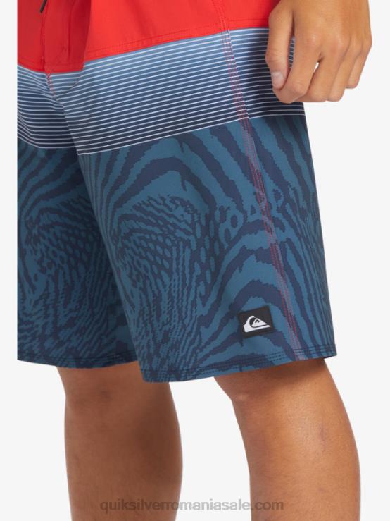 rosu cu risc ridicat surfsilk panel 20 boardshorts XT6B132 bărbați Quiksilver