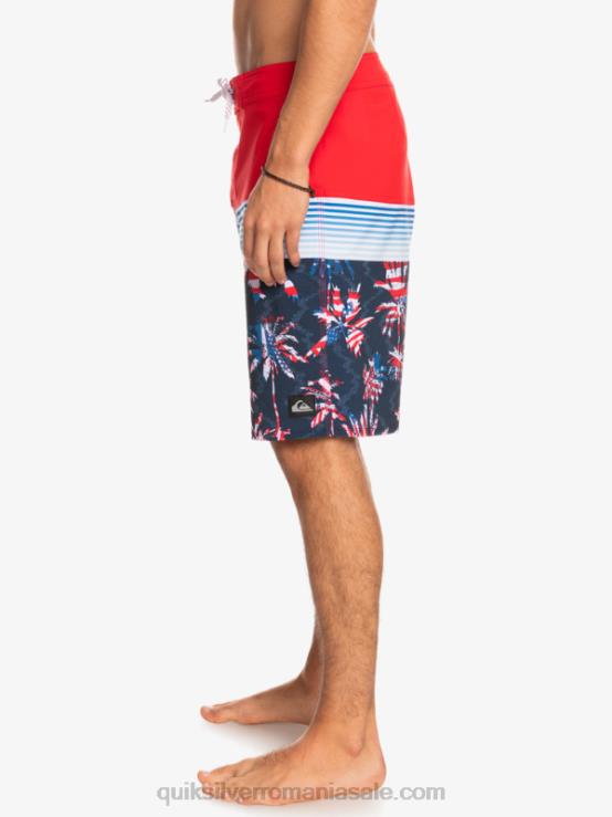 rosu cu risc ridicat surfsilk panel 20 boardshorts XT6B1459 bărbați Quiksilver