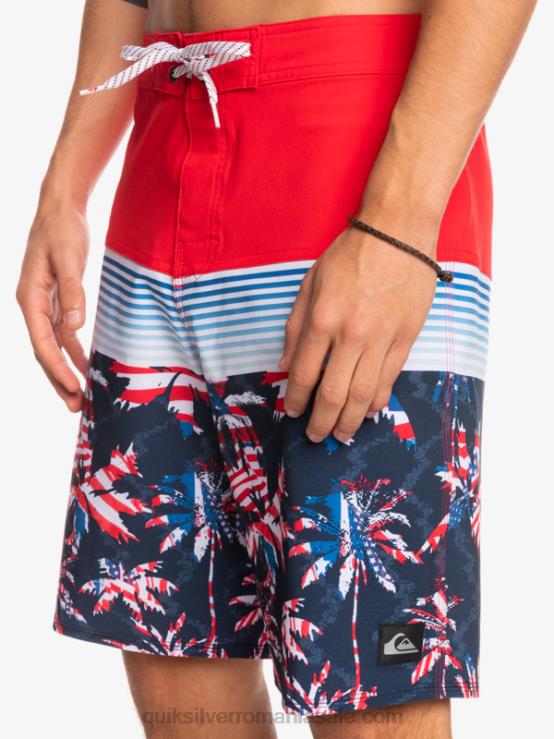 rosu cu risc ridicat surfsilk panel 20 boardshorts XT6B1459 bărbați Quiksilver