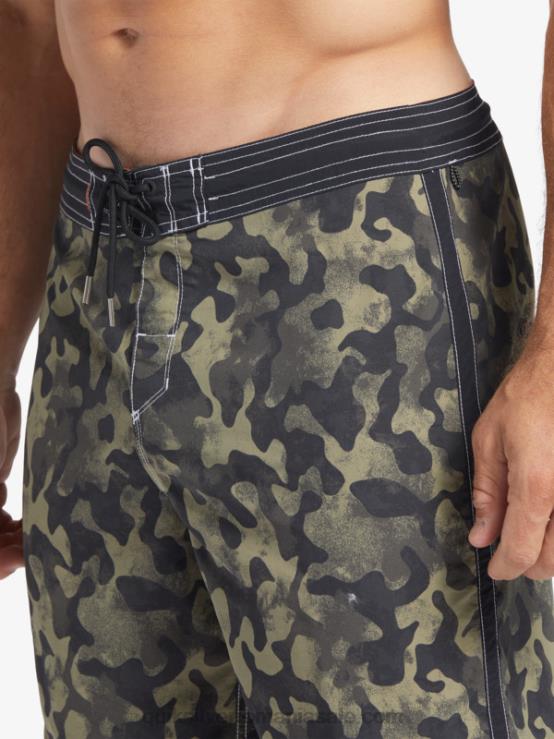 se estompează negru înapoi boardshorts waterman throwback camo 19 XT6B535 bărbați Quiksilver