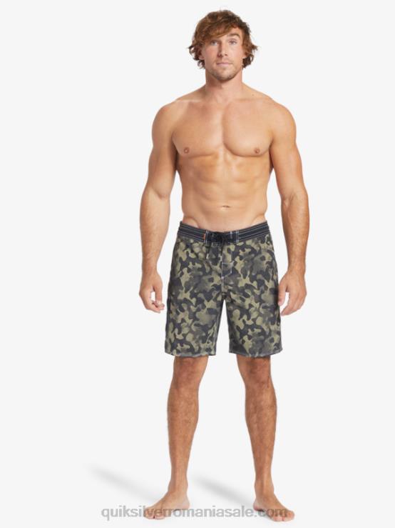 se estompează negru înapoi boardshorts waterman throwback camo 19 XT6B535 bărbați Quiksilver