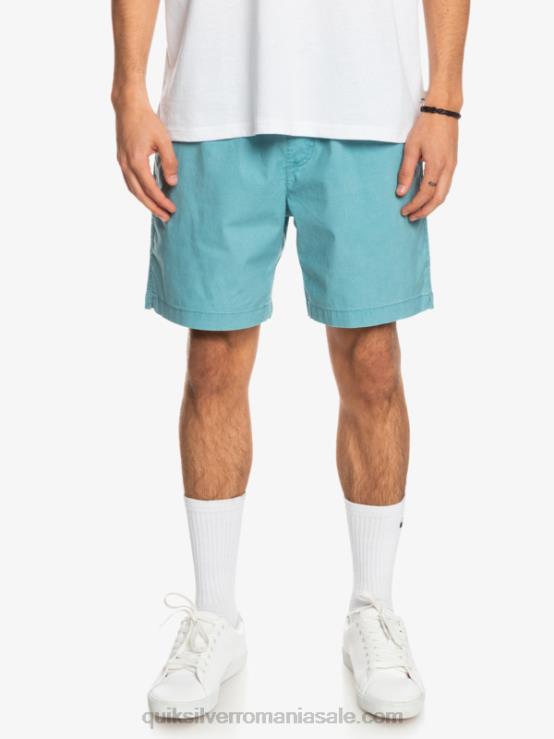 albastru delphinium pantaloni scurți taxer 17 cu talie elastică XT6B1378 bărbați Quiksilver