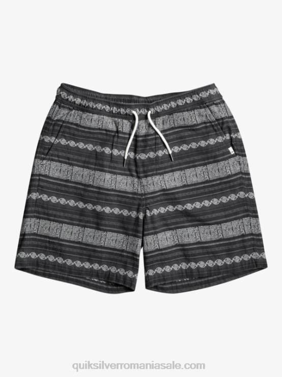 black taxer jaquard hori pantaloni scurți jacquard taxer XT6B423 bărbați Quiksilver
