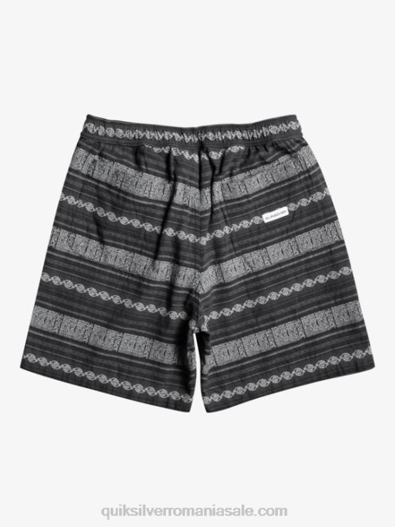 black taxer jaquard hori pantaloni scurți jacquard taxer XT6B423 bărbați Quiksilver