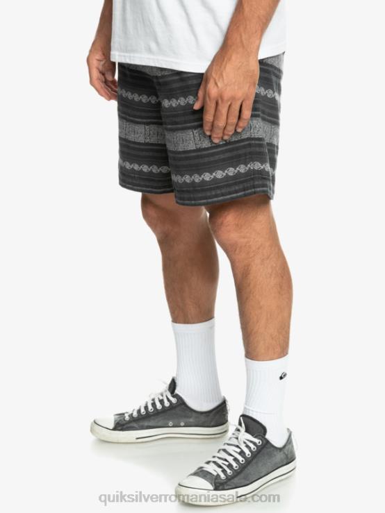 black taxer jaquard hori pantaloni scurți jacquard taxer XT6B423 bărbați Quiksilver