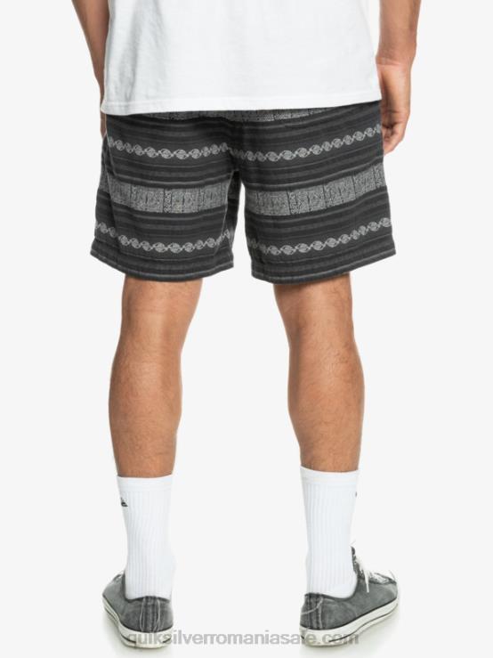 black taxer jaquard hori pantaloni scurți jacquard taxer XT6B423 bărbați Quiksilver