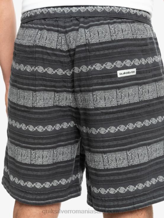 black taxer jaquard hori pantaloni scurți jacquard taxer XT6B423 bărbați Quiksilver