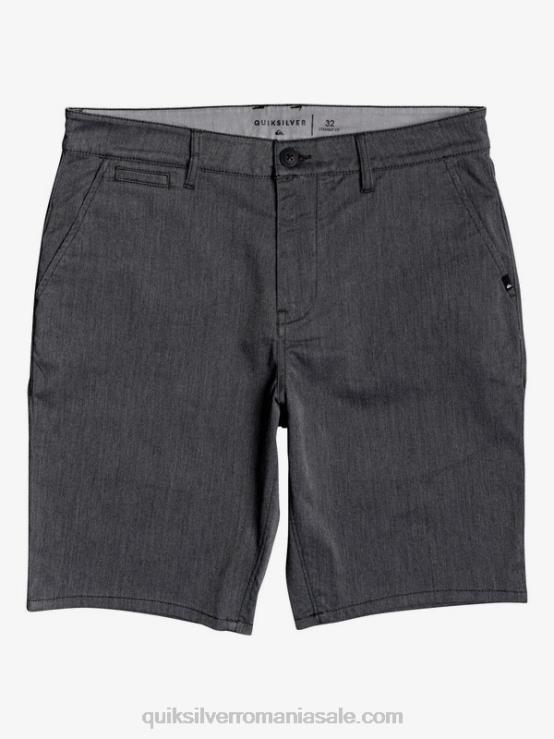 erica gri închis pantaloni scurți chino stretch 20, cu buzunare zilnice XT6B1313 bărbați Quiksilver