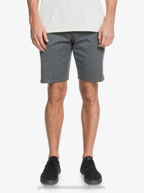 erica gri închis pantaloni scurți chino stretch 20, cu buzunare zilnice XT6B1313 bărbați Quiksilver