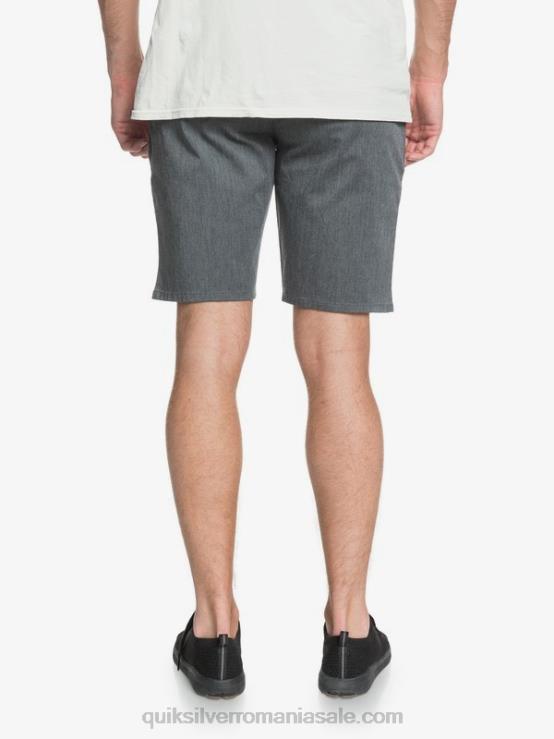 erica gri închis pantaloni scurți chino stretch 20, cu buzunare zilnice XT6B1313 bărbați Quiksilver