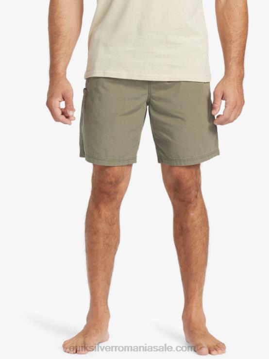 măslin prăfuit pantaloni scurți waterman last light elasticizati 19 XT6B253 bărbați Quiksilver