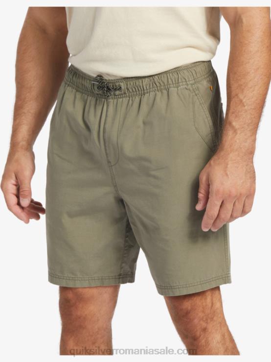 măslin prăfuit pantaloni scurți waterman last light elasticizati 19 XT6B253 bărbați Quiksilver