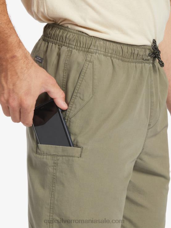 măslin prăfuit pantaloni scurți waterman last light elasticizati 19 XT6B253 bărbați Quiksilver