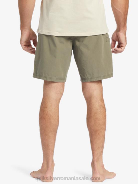măslin prăfuit pantaloni scurți waterman last light elasticizati 19 XT6B253 bărbați Quiksilver