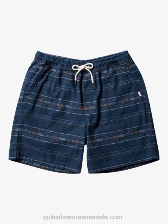 mini jacquard bleumarin la miezul nopții pantaloni scurți jacquard taxer XT6B420 bărbați Quiksilver