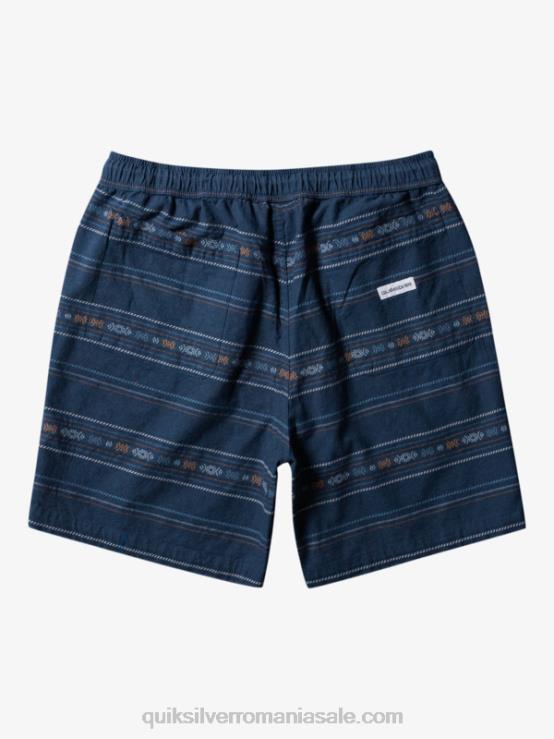 mini jacquard bleumarin la miezul nopții pantaloni scurți jacquard taxer XT6B420 bărbați Quiksilver
