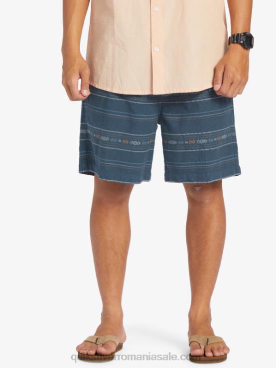 mini jacquard bleumarin la miezul nopții pantaloni scurți jacquard taxer XT6B420 bărbați Quiksilver