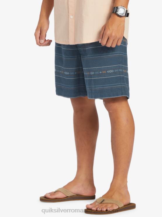 mini jacquard bleumarin la miezul nopții pantaloni scurți jacquard taxer XT6B420 bărbați Quiksilver