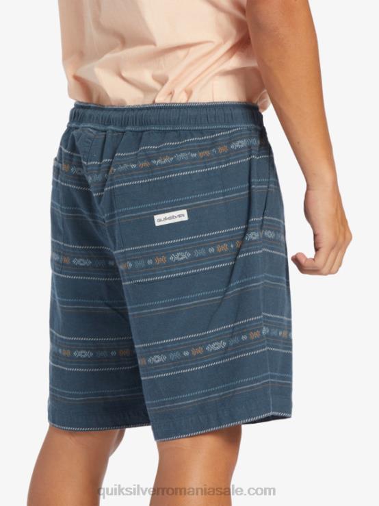 mini jacquard bleumarin la miezul nopții pantaloni scurți jacquard taxer XT6B420 bărbați Quiksilver