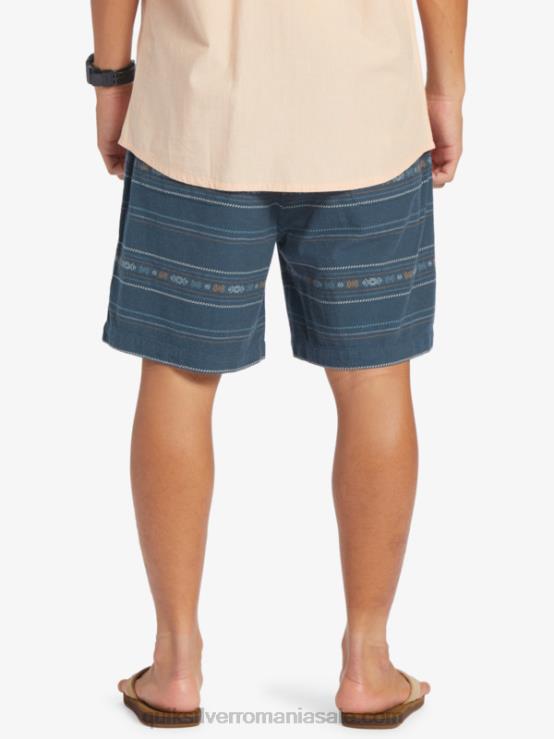 mini jacquard bleumarin la miezul nopții pantaloni scurți jacquard taxer XT6B420 bărbați Quiksilver