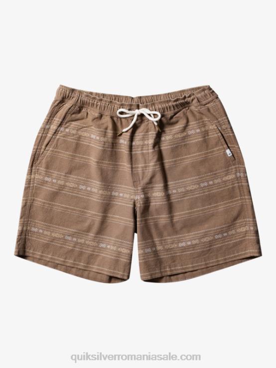 mini jacquard gri olive pantaloni scurți jacquard taxer XT6B421 bărbați Quiksilver