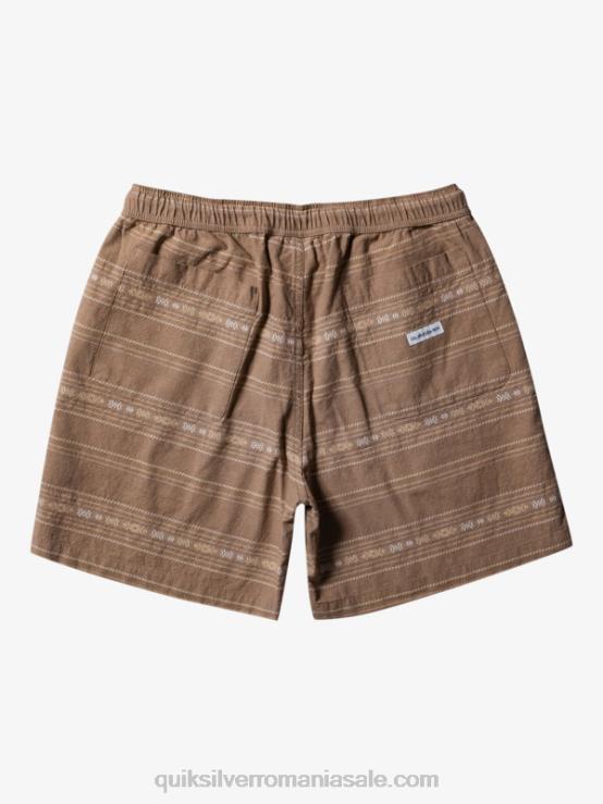 mini jacquard gri olive pantaloni scurți jacquard taxer XT6B421 bărbați Quiksilver