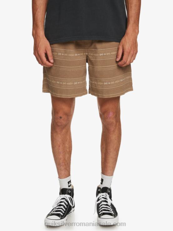 mini jacquard gri olive pantaloni scurți jacquard taxer XT6B421 bărbați Quiksilver