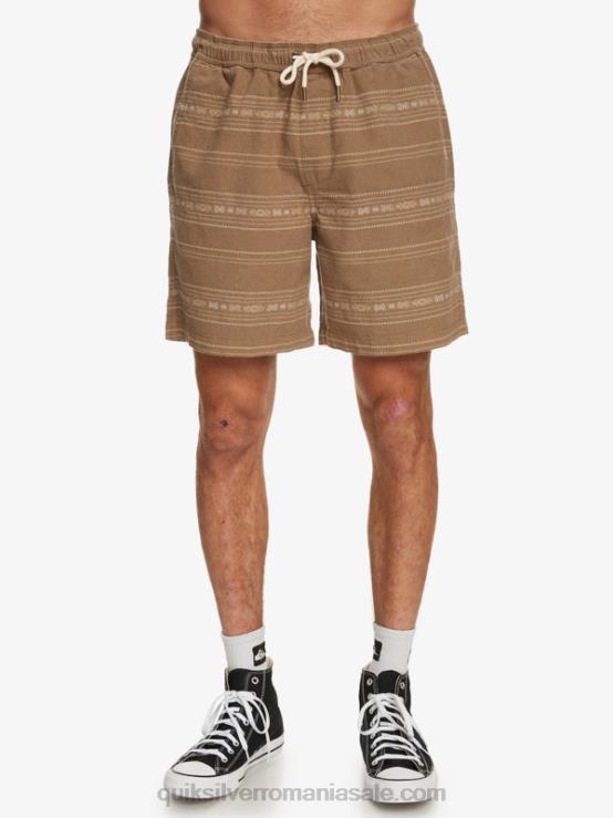 mini jacquard gri olive pantaloni scurți jacquard taxer XT6B421 bărbați Quiksilver