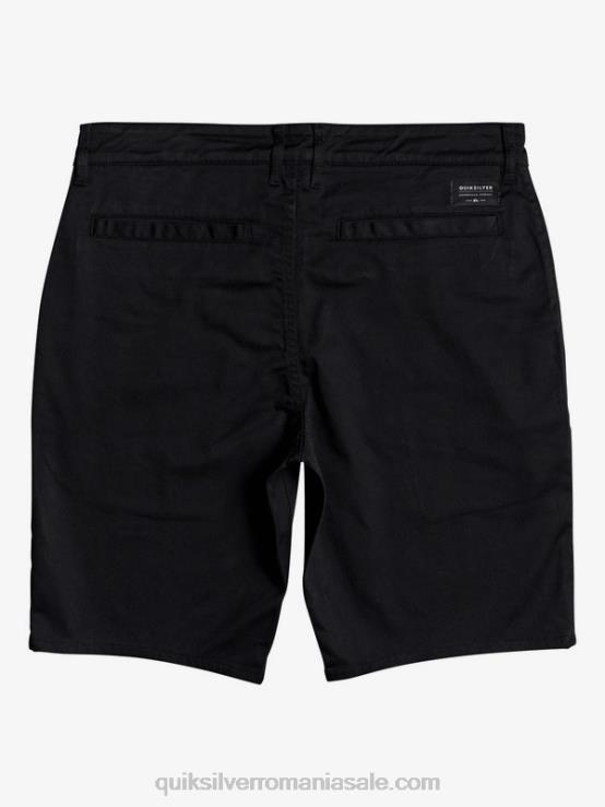 negru pantaloni scurți chino stretch 20, cu buzunare zilnice XT6B1314 bărbați Quiksilver