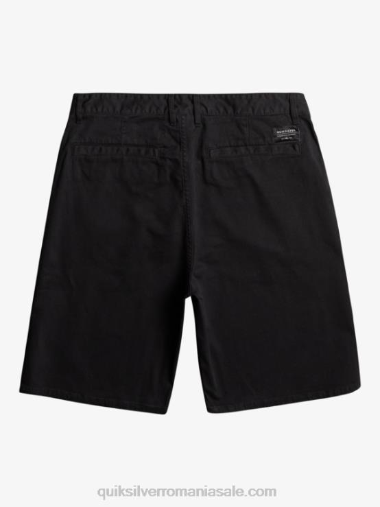 negru pantaloni scurți chino stretch 20 de zi cu zi XT6B856 bărbați Quiksilver