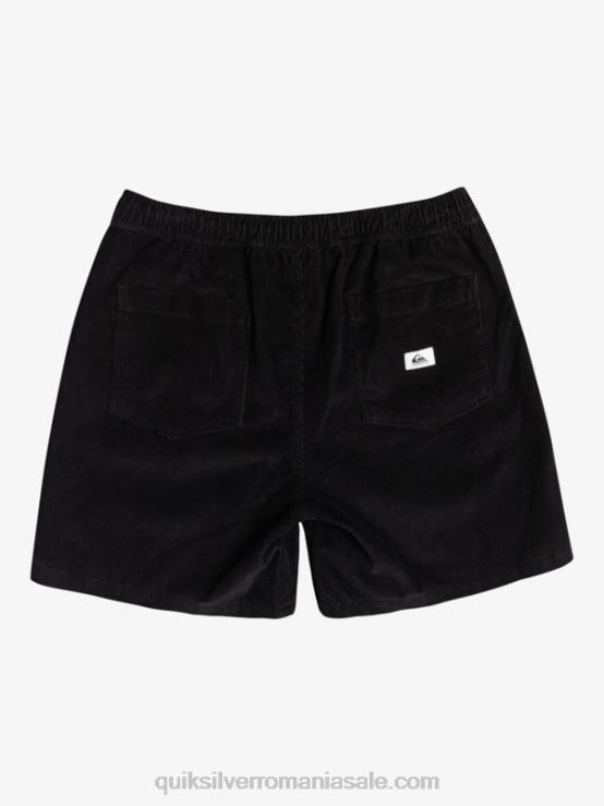 negru pantaloni scurți cu șnur taxer XT6B360 bărbați Quiksilver