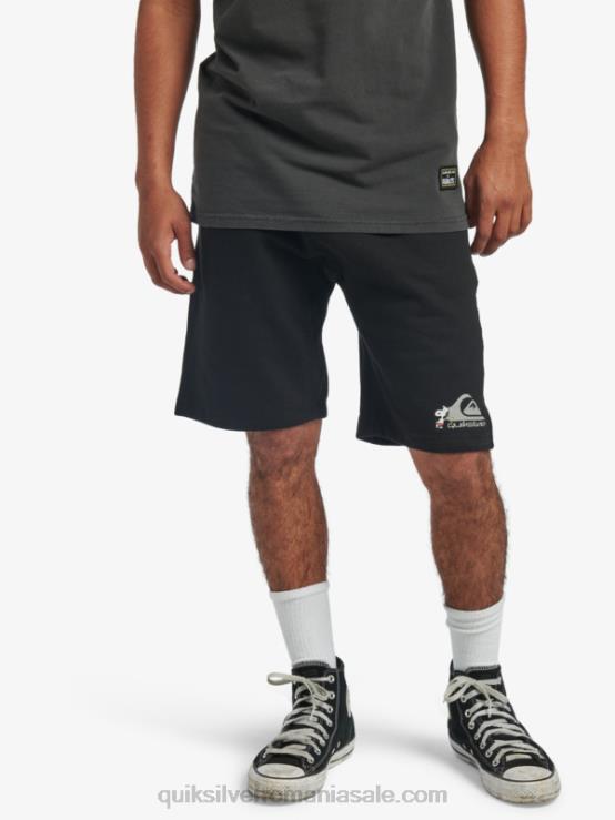 negru pantaloni scurți de legende locale XT6B1883 bărbați Quiksilver x Peanuts