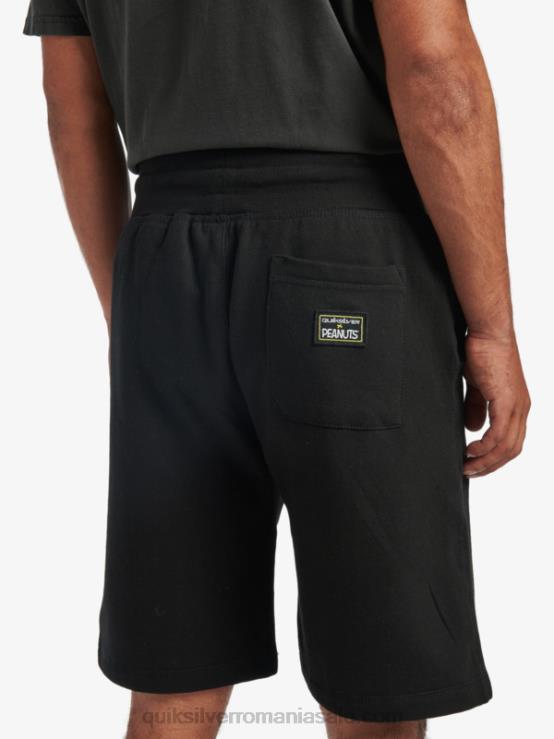 negru pantaloni scurți de legende locale XT6B1883 bărbați Quiksilver x Peanuts