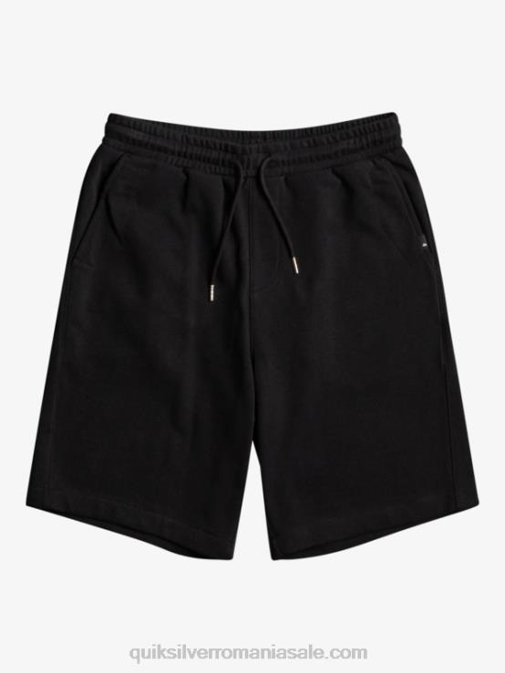 negru pantaloni scurți de transpirație esențiali XT6B1273 bărbați Quiksilver